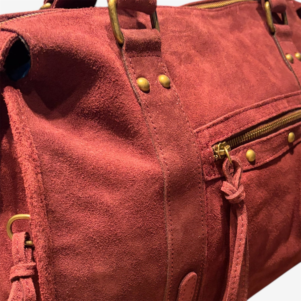 Back to School XXL suède bordeaux – detail