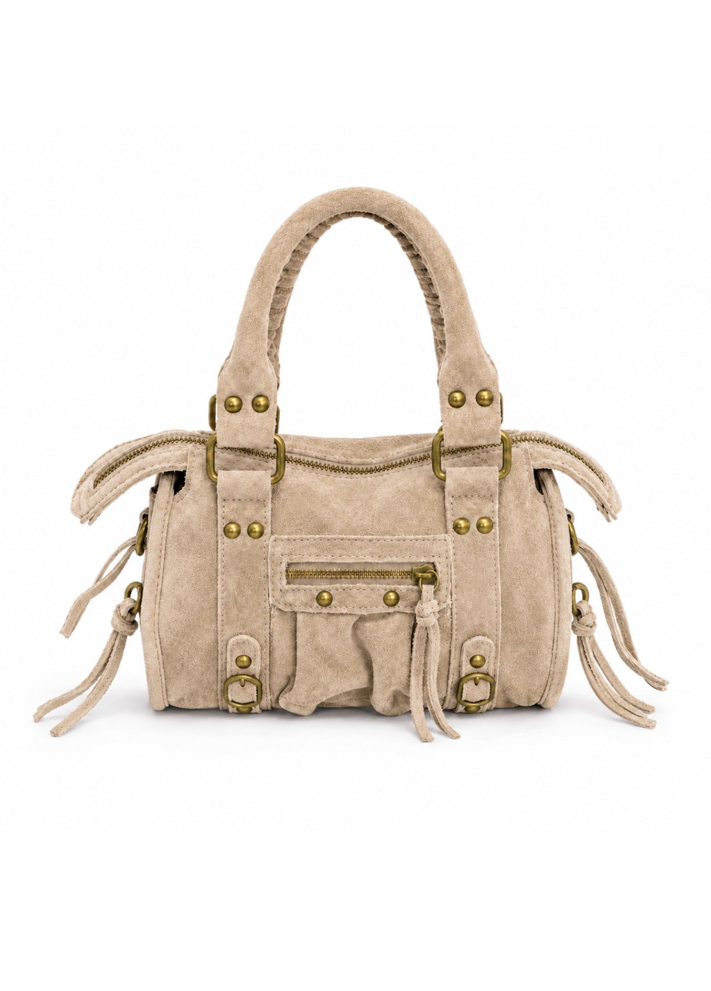 Mini bag suede beige