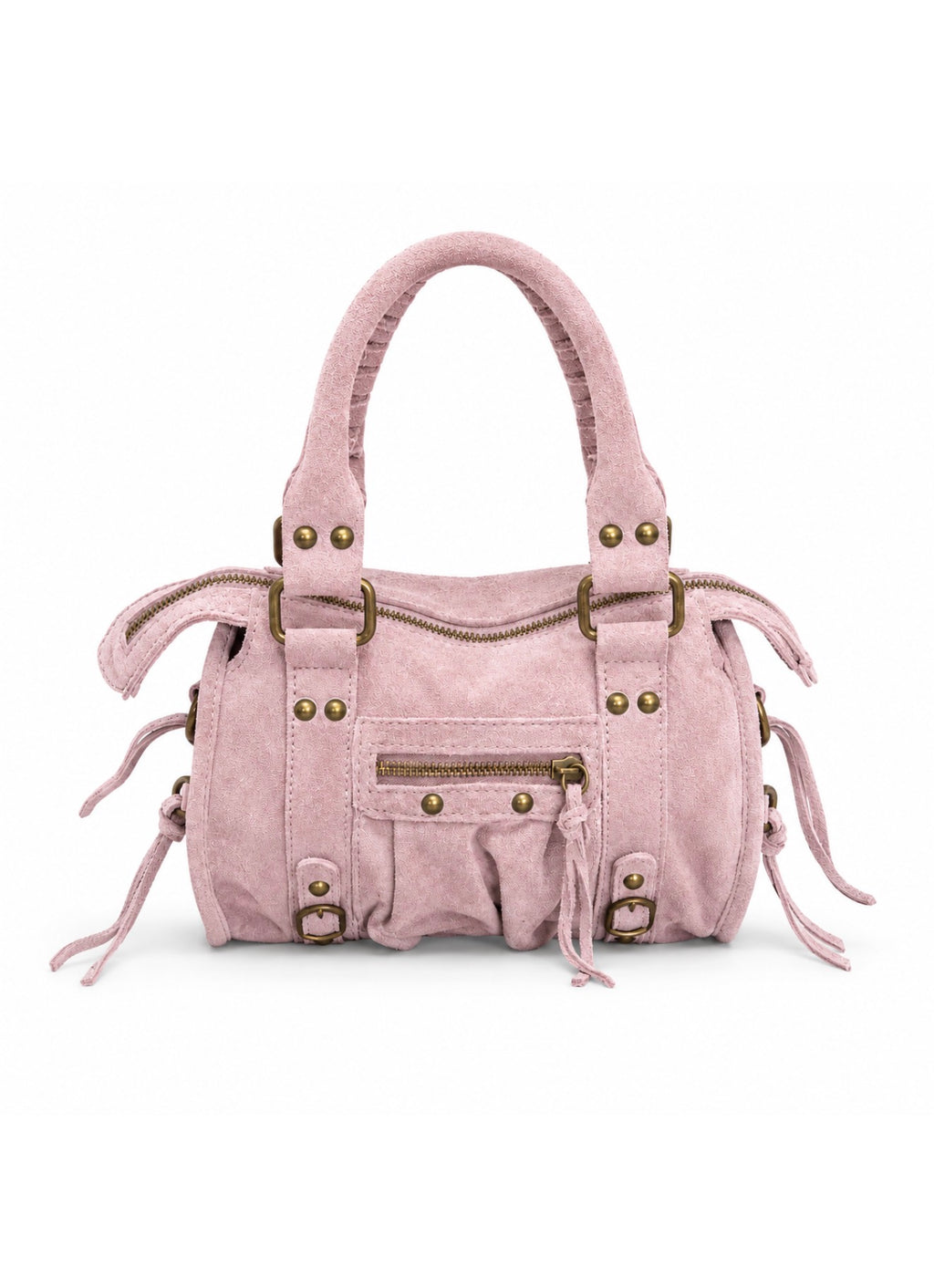 Mini bag suede baby pink