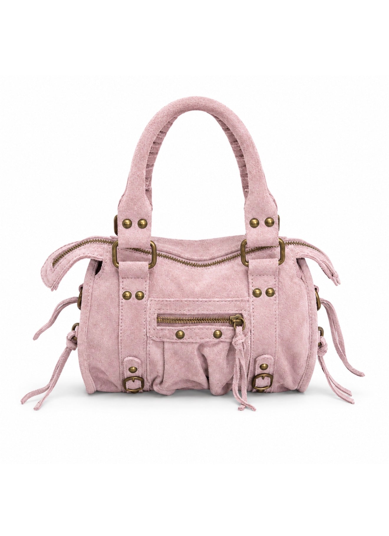 Mini bag suede baby pink
