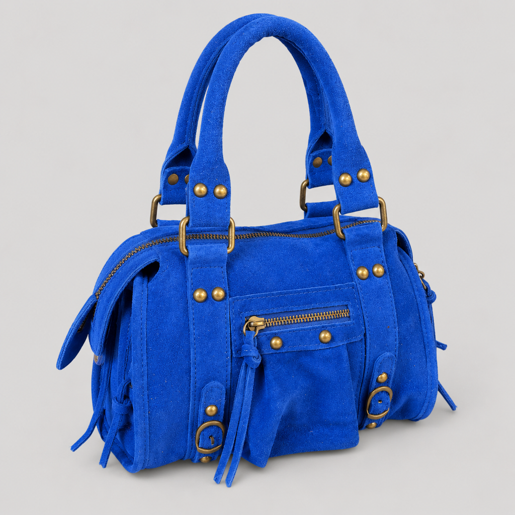 Mini bag suede cobalt blue