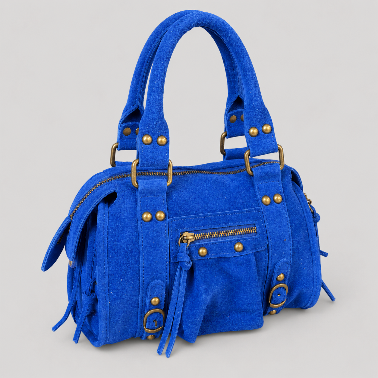 Mini bag suede cobalt blue