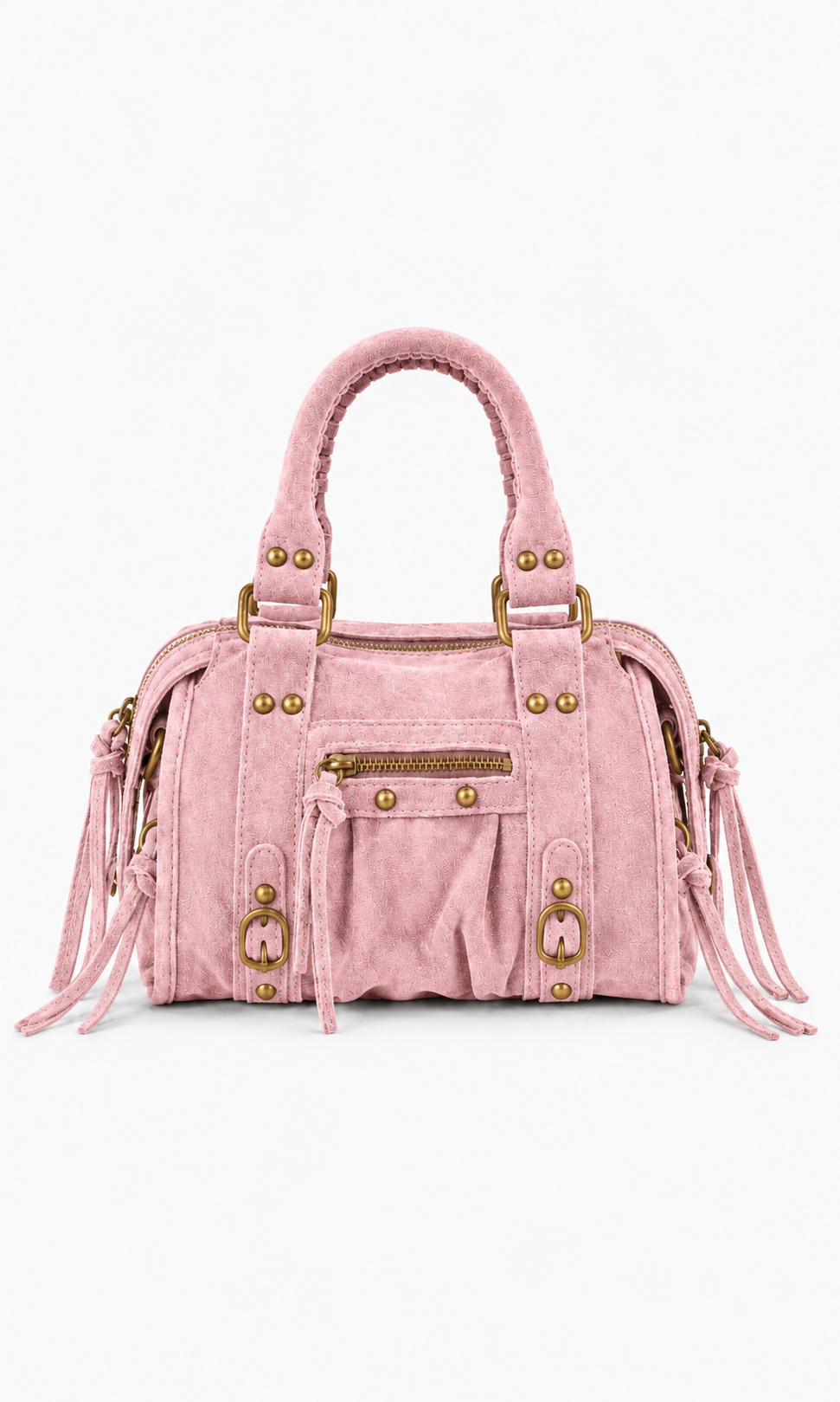 Mini bag suede baby pink