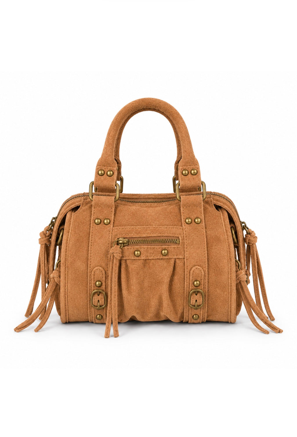 Mini bag suede teddy brown