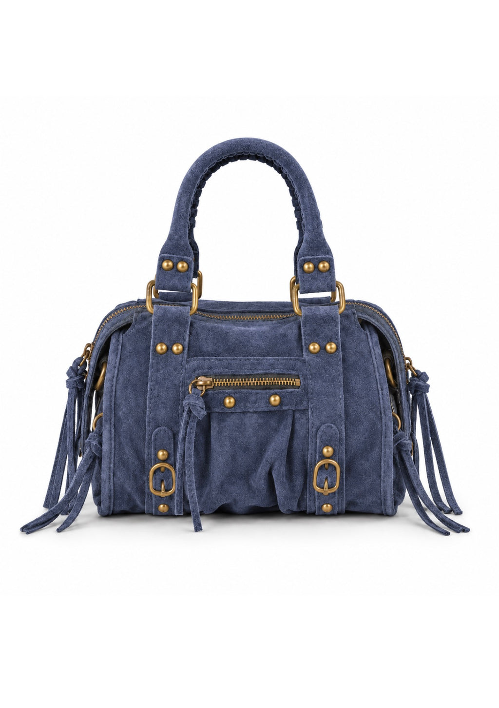 Mini bag suede dark blue