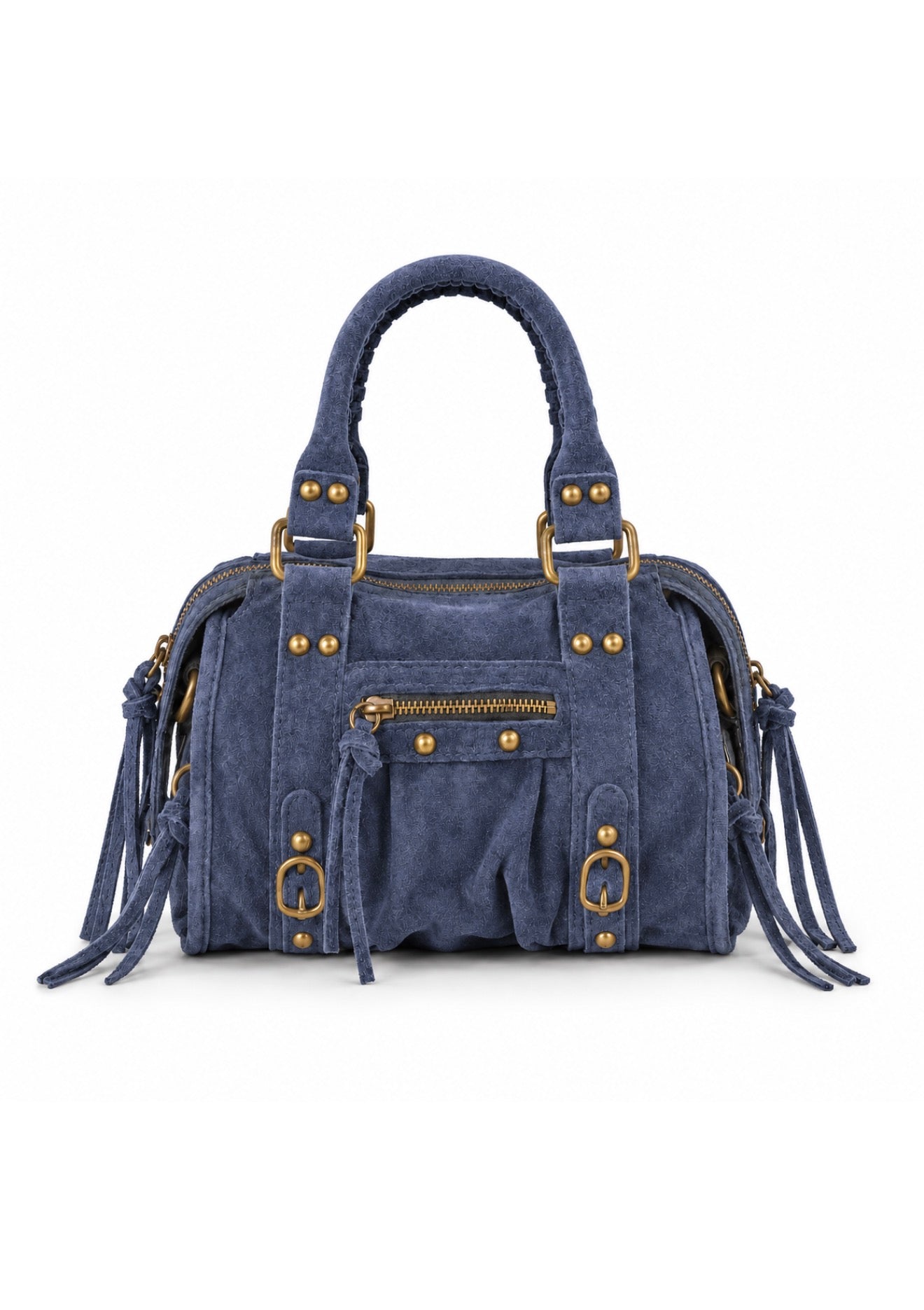 Mini bag suede dark blue