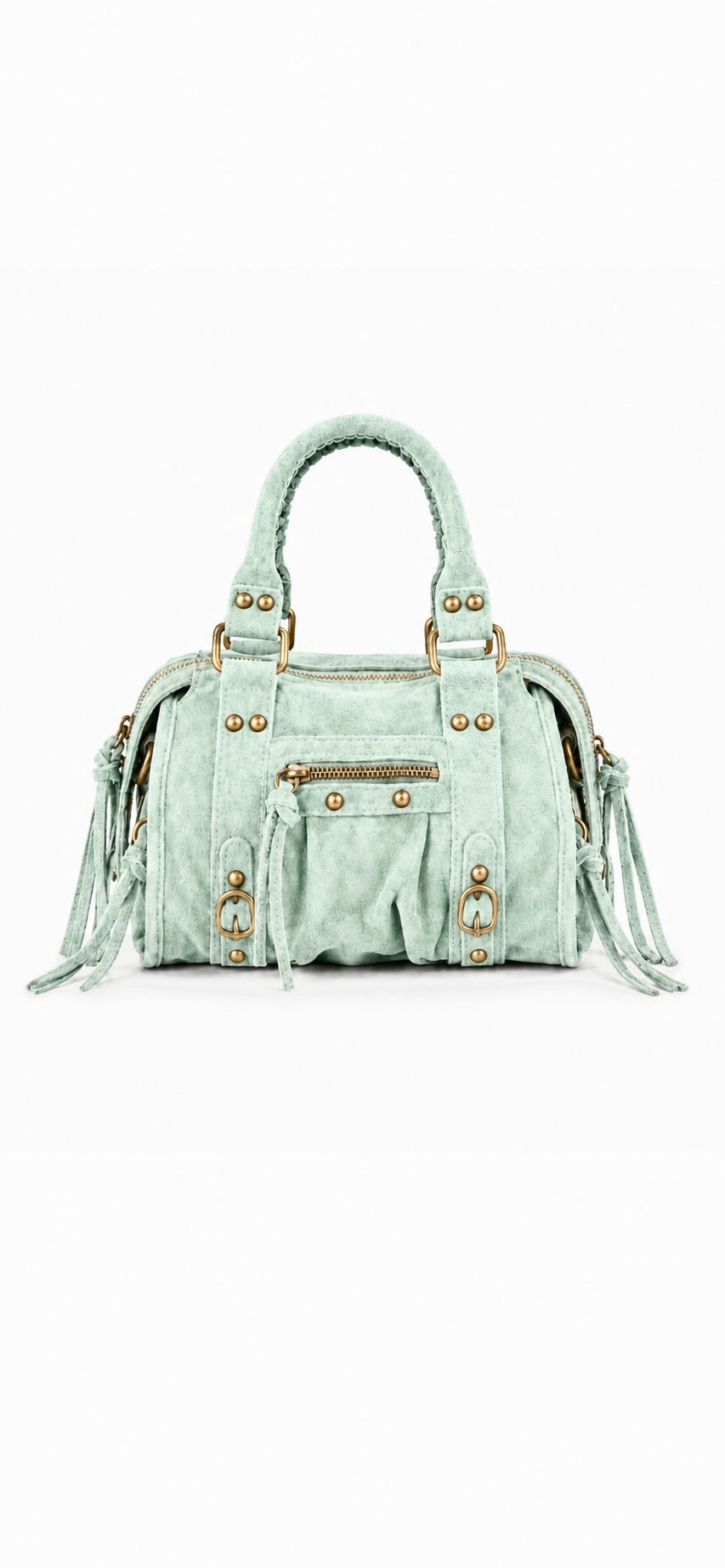Mini bag suede mint green