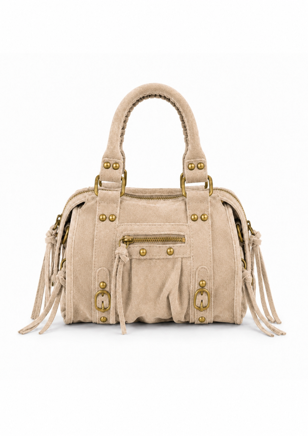 Mini bag suede beige