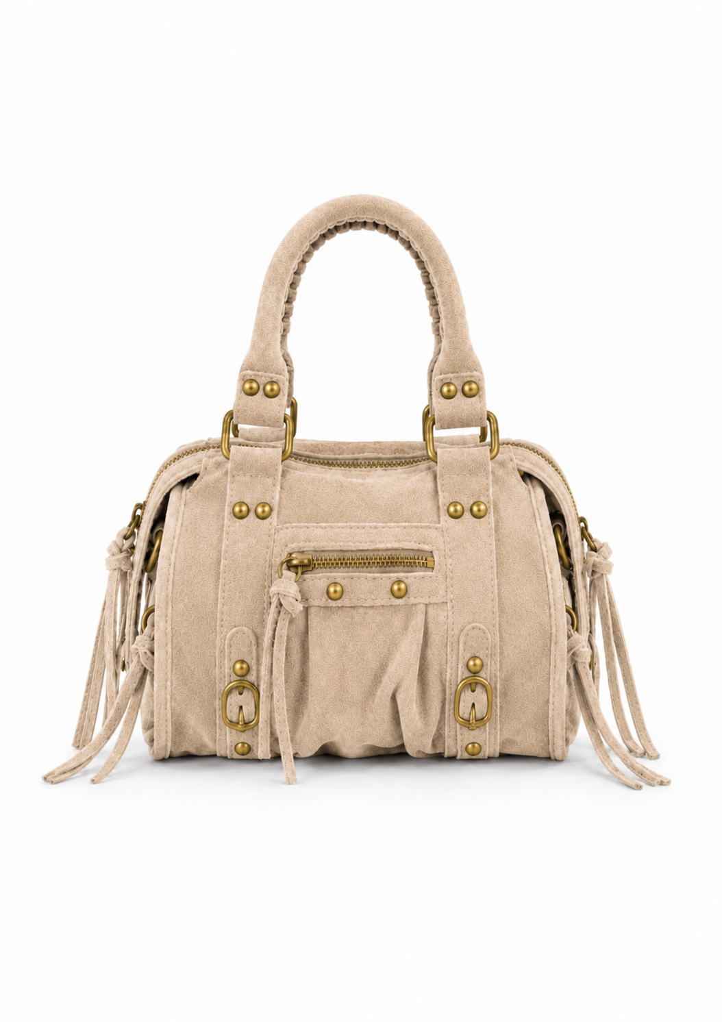 Mini bag suede beige