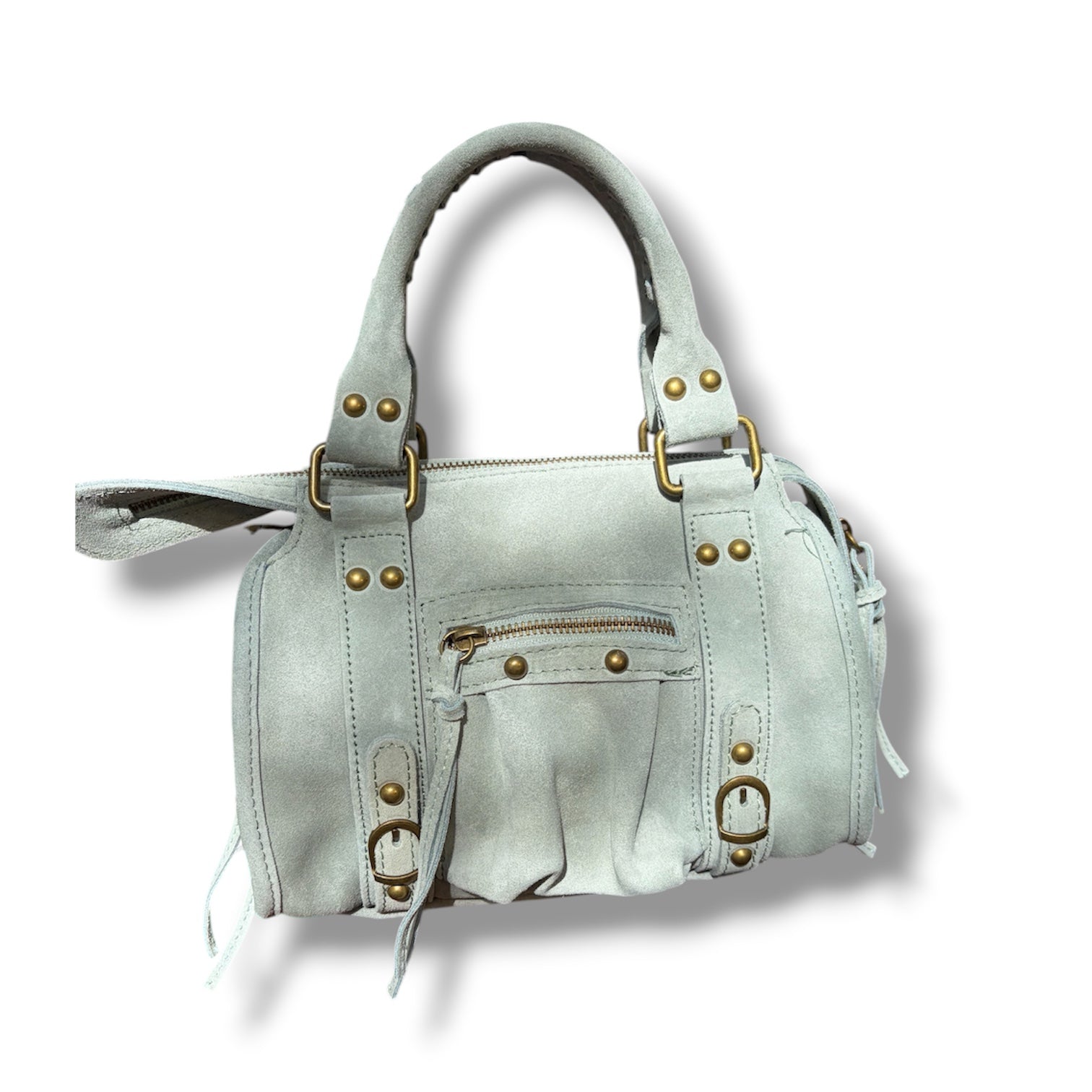 Mini bag suede mint green
