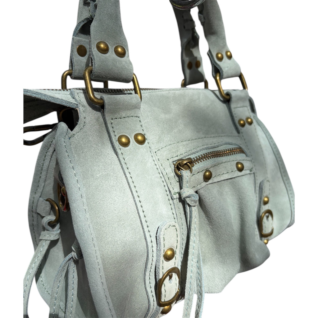 Mini bag suede mint green