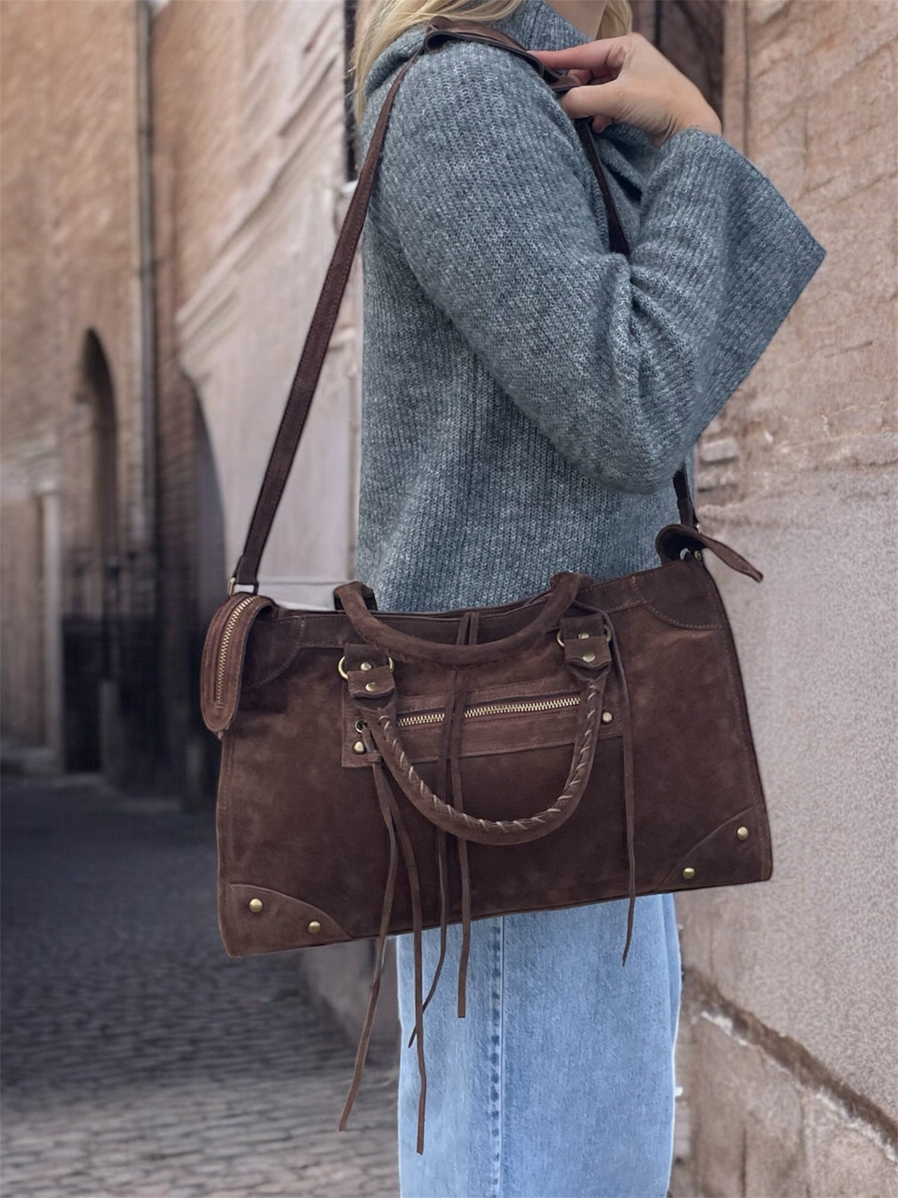 French bag dark brown