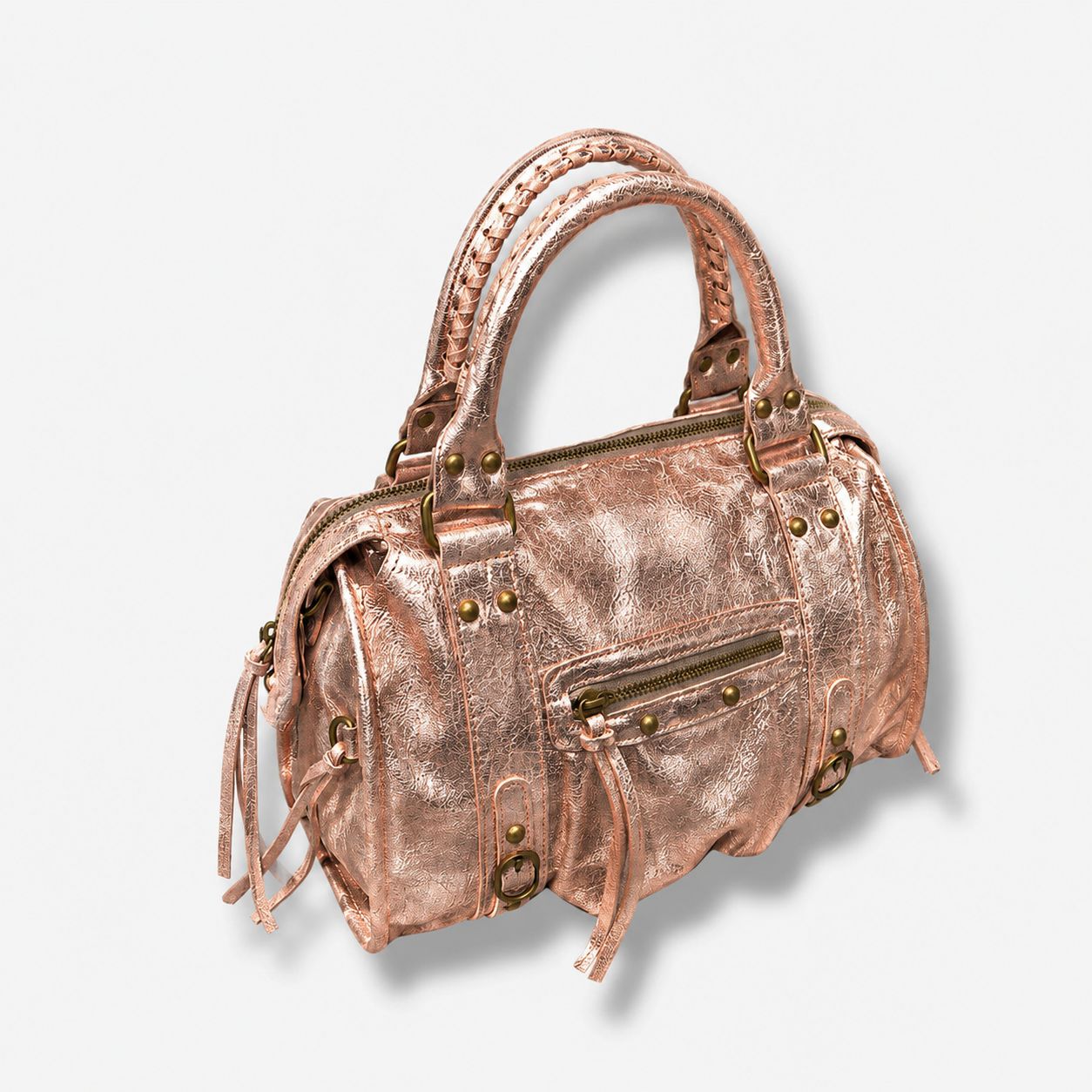 mini bag metallic pink