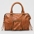 Back to School XXL camel – Italiaanse leren laptoptas