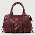 Back to School XXL bordeaux Italiaanse leren laptoptas, 42 × 32 cm