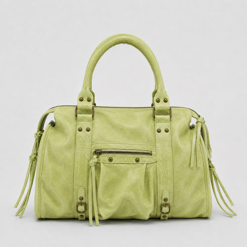 Back to School XXL kiwi – Italiaanse leren laptoptas