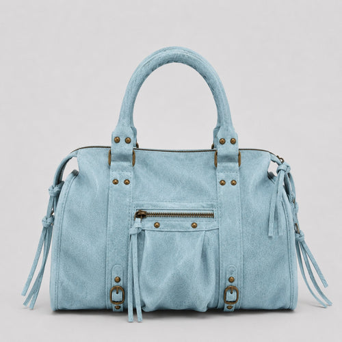 Back to School XXL mintgroen – Italiaanse leren laptoptas