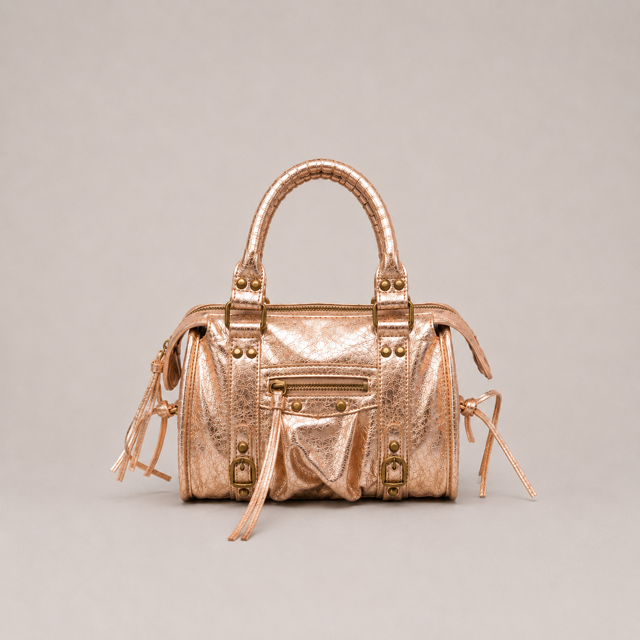 mini bag metallic pink