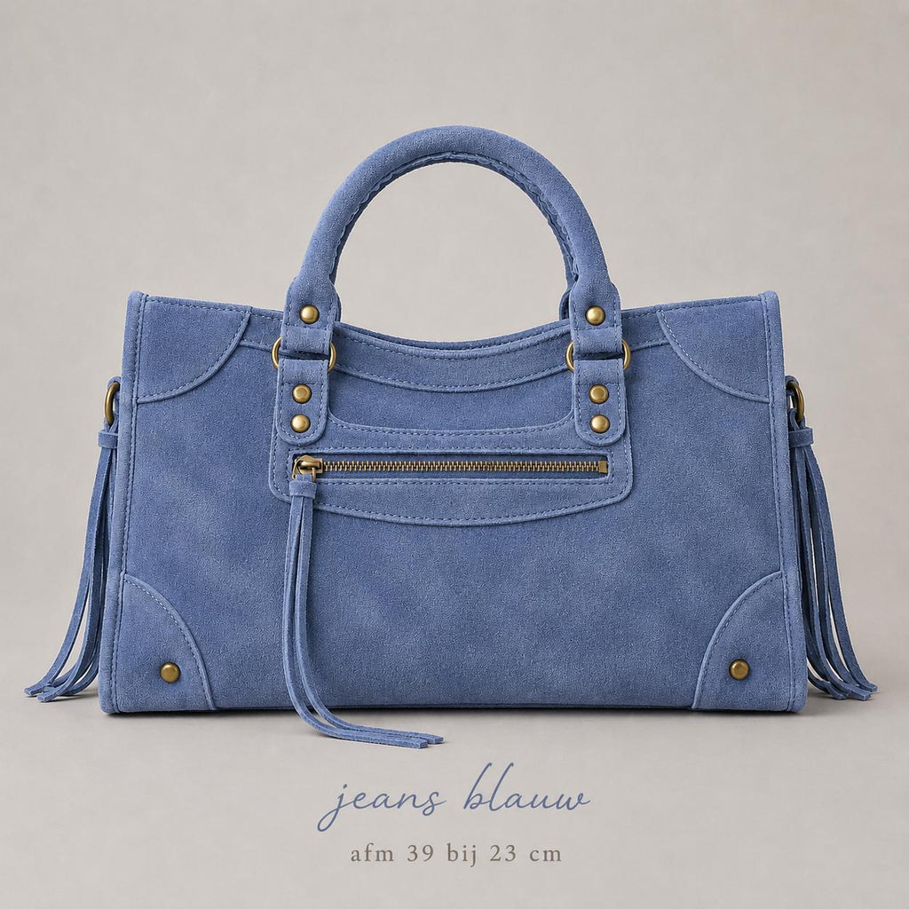 french bag jeans blue