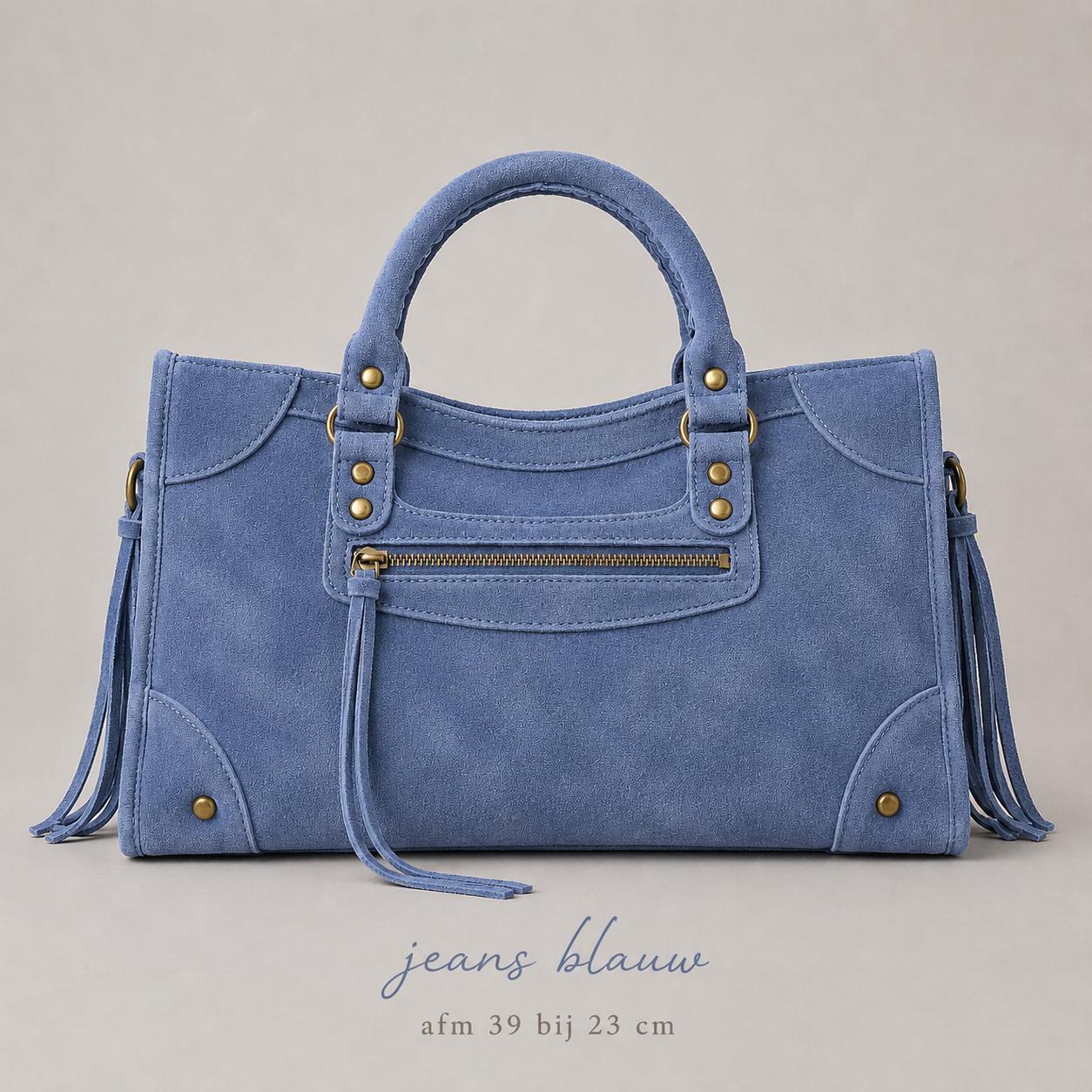 french bag jeans blue