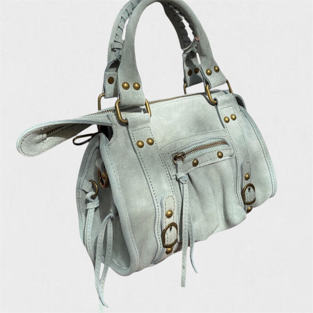 Mini bag suede mint green