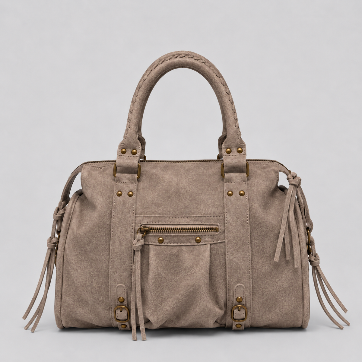 Back to School XXL donkerder beige – Italiaanse leren laptoptas
