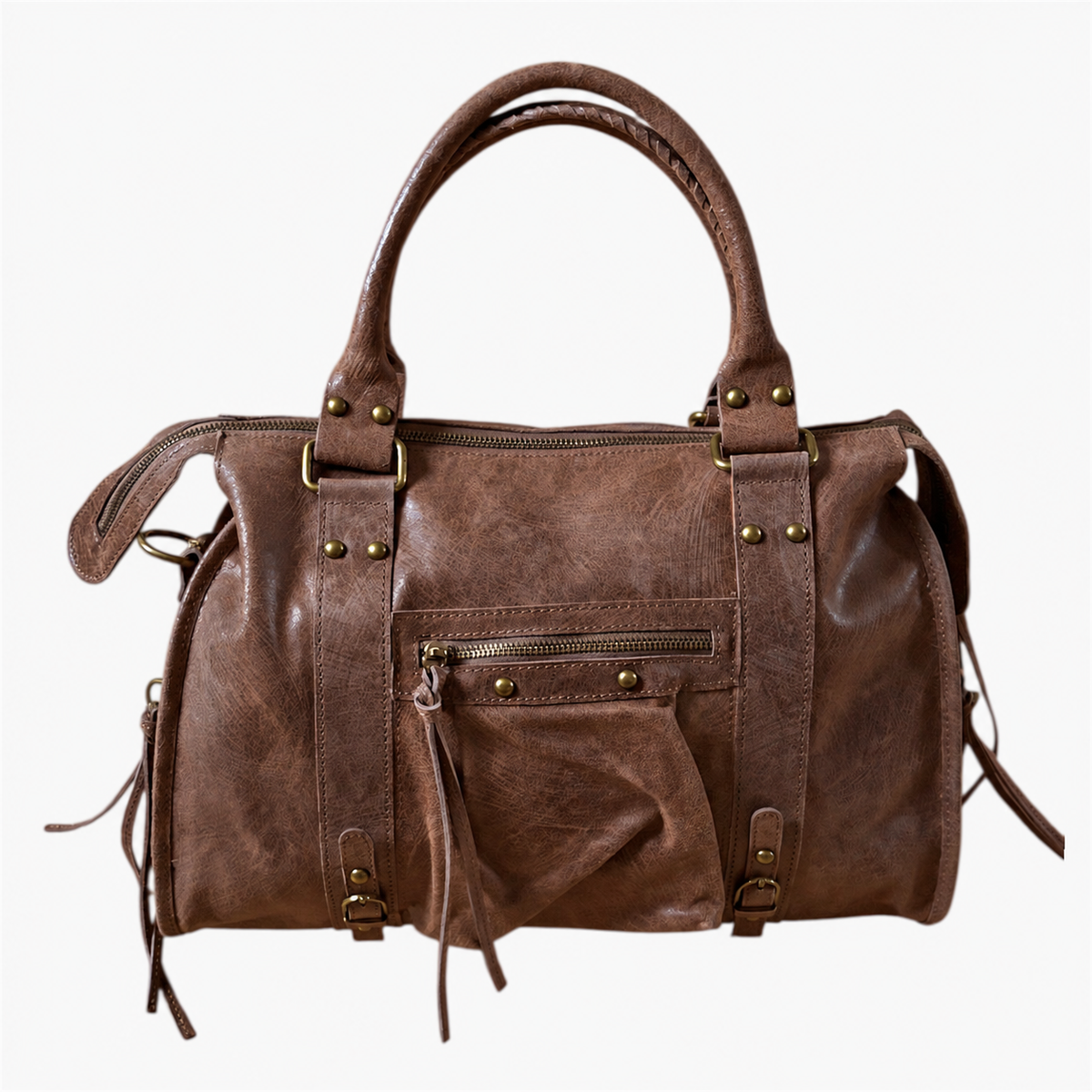 Back to School XXL chocolat – Italiaanse leren laptoptas