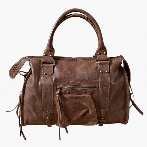 Back to School XXL chocolat – Italiaanse leren laptoptas