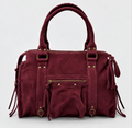 Back to School XXL suede bordeaux – Italiaanse suede laptoptas