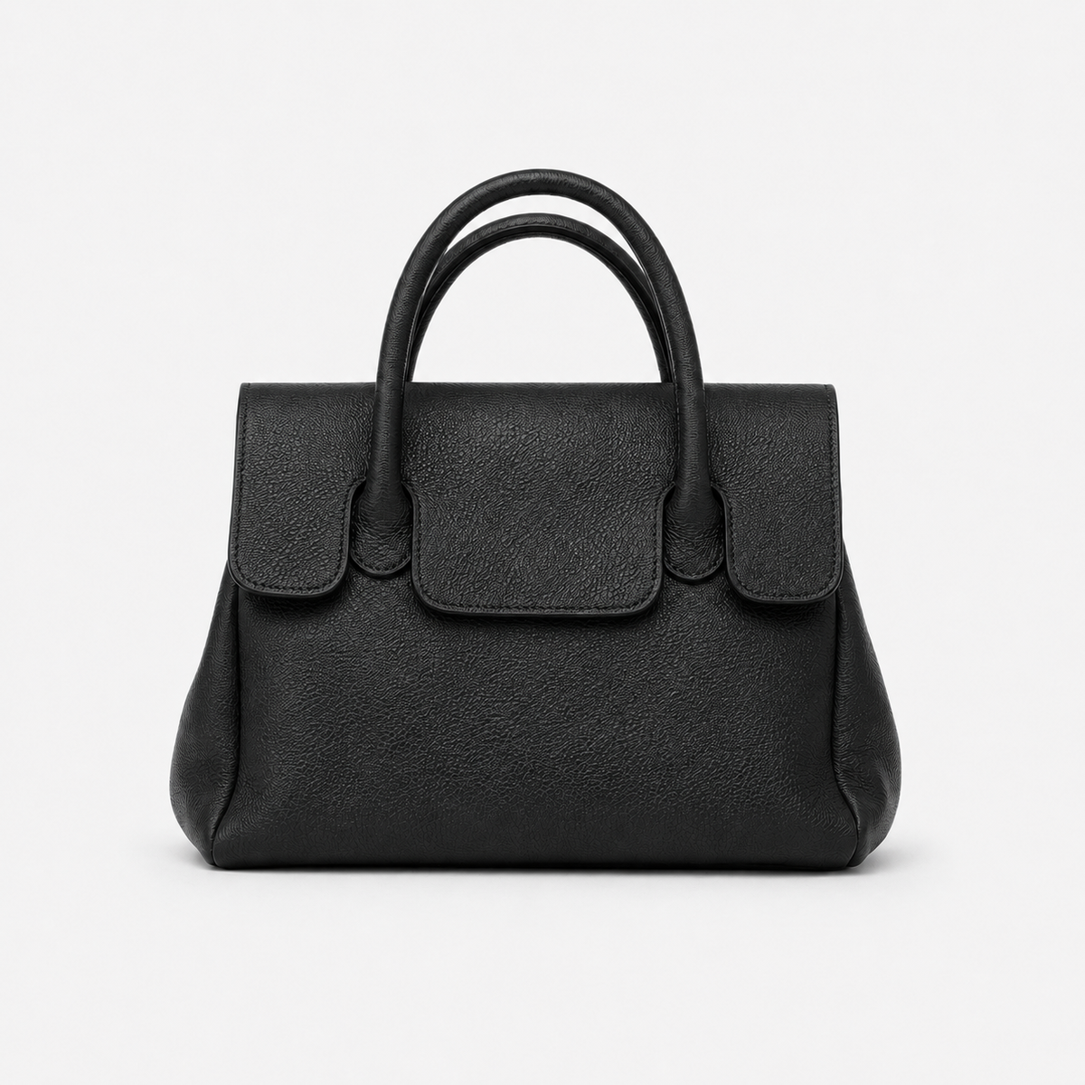 Livia Small zwarte leren handtas
