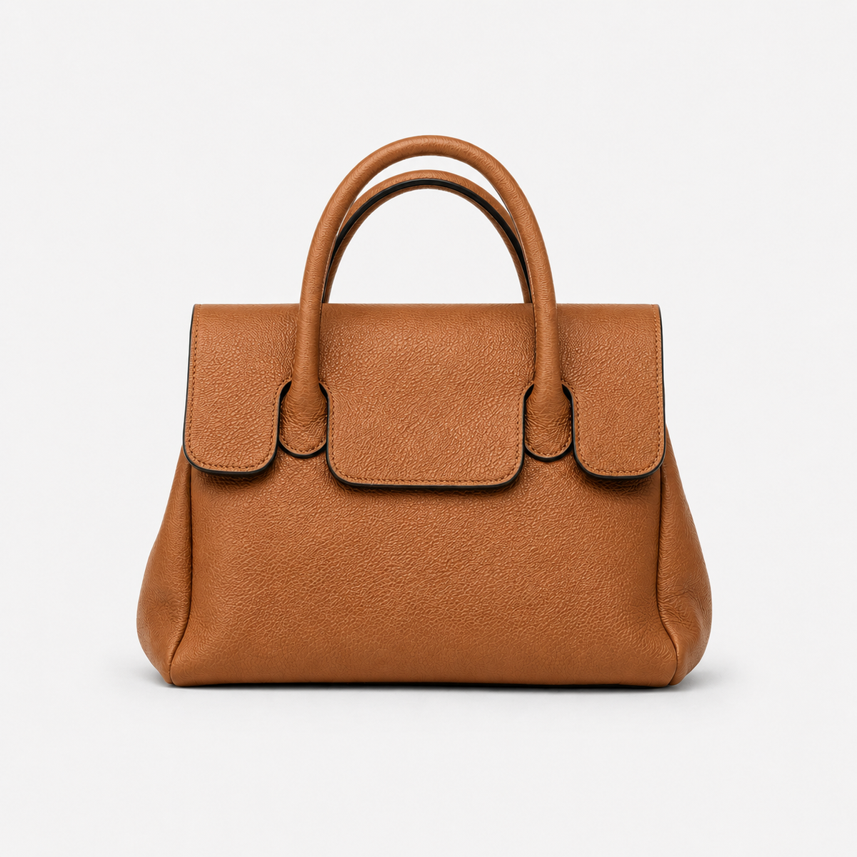 Livia Small camel leren handtas