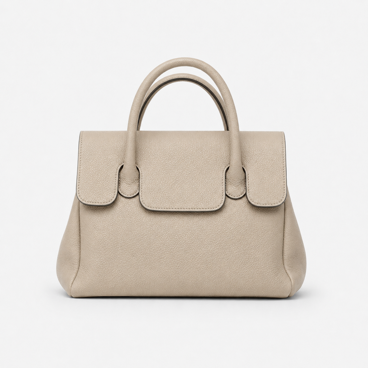 Livia Small ecru leren handtas