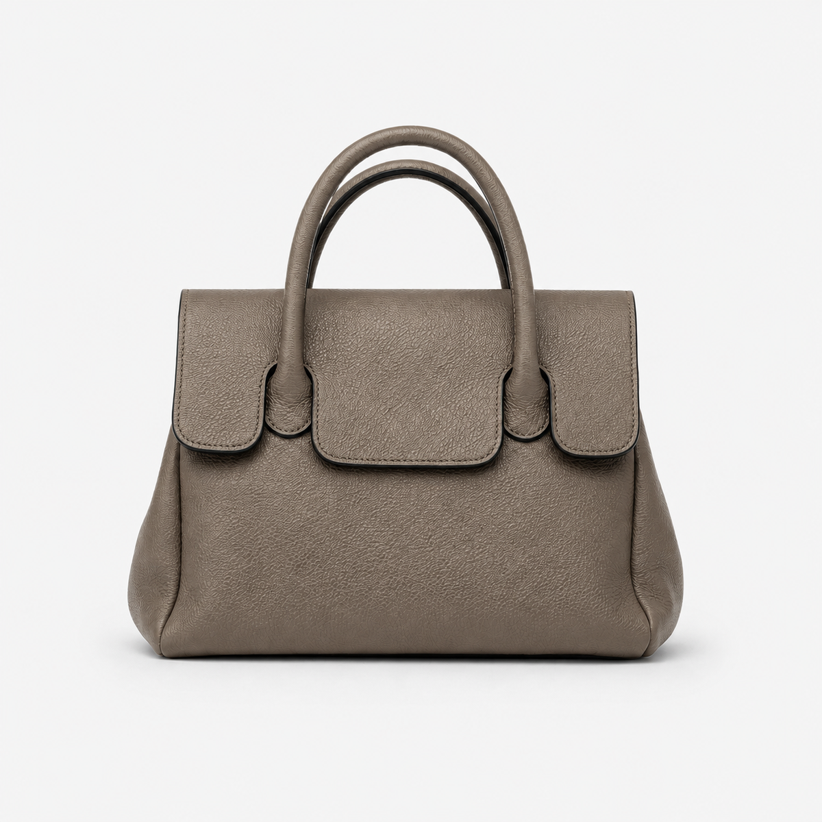 Livia Small taupe leren handtas